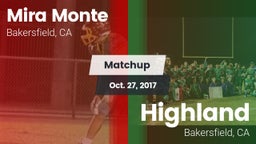 Matchup: Mira Monte High vs. Highland  2017