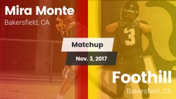 Matchup: Mira Monte High vs. Foothill  2017