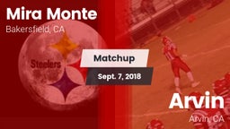 Matchup: Mira Monte High vs. Arvin  2018