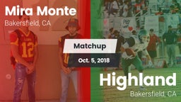 Matchup: Mira Monte High vs. Highland  2018