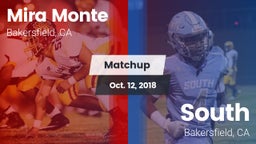 Matchup: Mira Monte High vs. South  2018