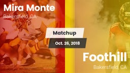 Matchup: Mira Monte High vs. Foothill  2018