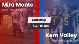 Matchup: Mira Monte High vs. Kern Valley  2019