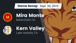Recap: Mira Monte  vs. Kern Valley  2019
