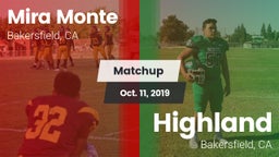 Matchup: Mira Monte High vs. Highland  2019