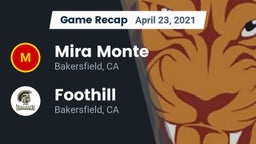 Recap: Mira Monte  vs. Foothill  2021