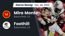 Recap: Mira Monte  vs. Foothill  2022