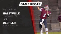 Recap: Haleyville  vs. Deshler  2016