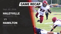 Recap: Haleyville  vs. Hamilton  2016