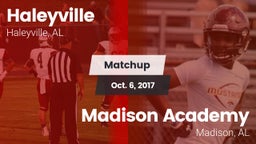 Matchup: Haleyville High vs. Madison Academy  2017