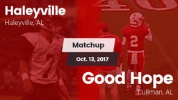 Matchup: Haleyville High vs. Good Hope  2017