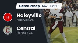 Recap: Haleyville  vs. Central  2017