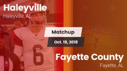 Matchup: Haleyville High vs. Fayette County  2018