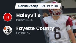 Recap: Haleyville  vs. Fayette County  2018