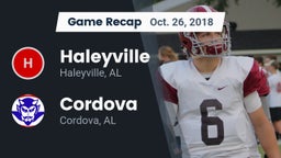 Recap: Haleyville  vs. Cordova  2018