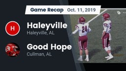 Recap: Haleyville  vs. Good Hope  2019