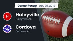 Recap: Haleyville  vs. Cordova  2019