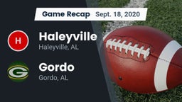 Recap: Haleyville  vs. Gordo  2020