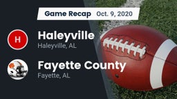 Recap: Haleyville  vs. Fayette County  2020