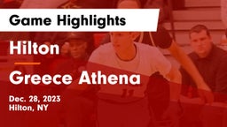 Hilton  vs Greece Athena  Game Highlights - Dec. 28, 2023