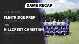 Recap: Flintridge Prep  vs. Hillcrest Christian   2016
