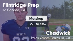 Matchup: Flintridge Prep vs. Chadwick  2016