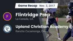 Recap: Flintridge Prep  vs. Upland Christian Academy  2017