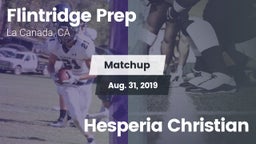 Matchup: Flintridge Prep vs. Hesperia Christian 2019