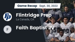 Recap: Flintridge Prep  vs. Faith Baptist JV 2022