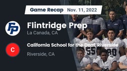 Recap: Flintridge Prep  vs. California School for the Deaf, Riverside 2022