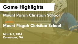 Mount Paran Christian School vs Mount Pisgah Christian School Game Highlights - March 5, 2024