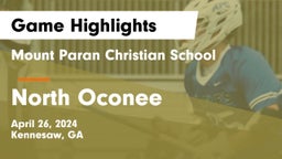 Mount Paran Christian School vs North Oconee  Game Highlights - April 26, 2024