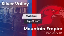 Matchup: Silver Valley High vs. Mountain Empire  2017