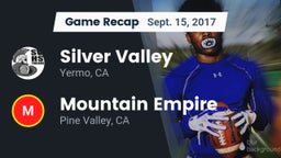 Recap: Silver Valley  vs. Mountain Empire  2017