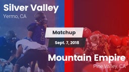Matchup: Silver Valley High vs. Mountain Empire  2018