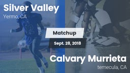 Matchup: Silver Valley High vs. Calvary Murrieta 2018