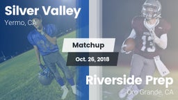 Matchup: Silver Valley High vs. Riverside Prep  2018