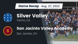 Recap: Silver Valley  vs. San Jacinto Valley Academy  2022