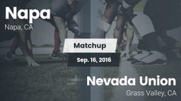 Matchup: Napa  vs. Nevada Union  2016