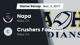 Recap: Napa  vs. Crushers Football 2017