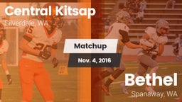 Matchup: Central Kitsap High vs. Bethel  2016