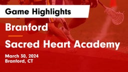 Branford  vs Sacred Heart Academy Game Highlights - March 30, 2024