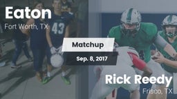 Matchup: Eaton  vs. Rick Reedy  2017