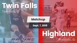 Matchup: Twin Falls High vs. Highland  2018