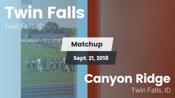 Matchup: Twin Falls High vs. Canyon Ridge  2018