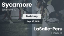 Matchup: Sycamore  vs. LaSalle-Peru  2016