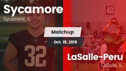 Matchup: Sycamore  vs. LaSalle-Peru  2019
