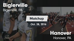 Matchup: Biglerville High vs. Hanover  2016