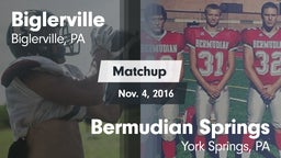 Matchup: Biglerville High vs. Bermudian Springs  2016