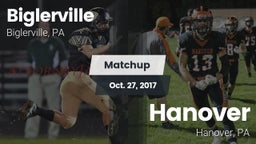 Matchup: Biglerville High vs. Hanover  2017
